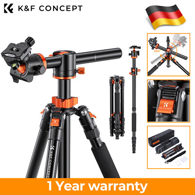 K&F Concept 67  Kamera Stativ mit 90 Grad Mittelsäulen T255A4 Kugelkopf Für DSLR