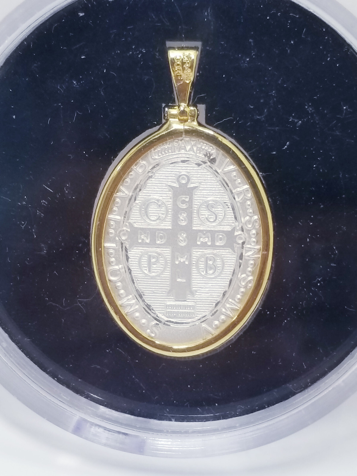925 Saint Benedict Sterling Silver Pendant - Gem