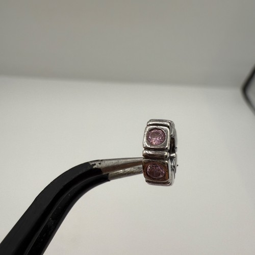 Pandora Trinity Northern Lights Pink Silver ALE Spacer Charm 790368PCZ - Picture 5 of 8
