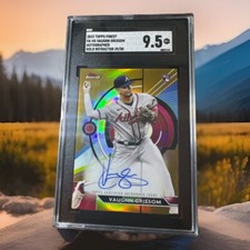 VAUGHN GRISSOM - 2023 TOPPS FINEST - AUTO - GOLD REFRACTOR 39/50 - SGC 9.5