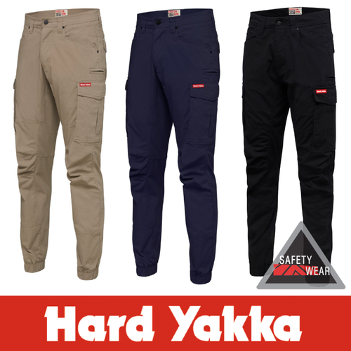 Hard Yakka Cargo Cuff Work Pants Workwear Elastic Cuffed 3056 Y02340 Stretch - Picture 1 of 8