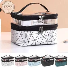 Jewellery Case Storage Bag Women Beauty Makeup Nail Polish 2 Layer Cosmetic Bags