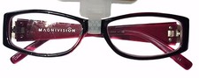 MAGNIVISION ELIZABETH READING GLASSES 1.50 FOSTER GRANT BURGUNDY FRAME MSRP 26