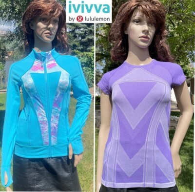 lot of 2 IVIVVA jacket top lululemon perfect your practice swiftly fly girls 12