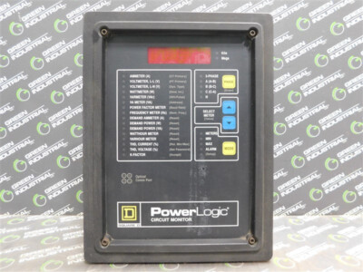 USED Square D 3020 CM-2250 Power Logic Digital Circuit Monitor with IOM-4411-20