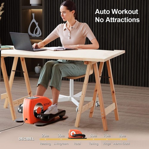 ROTAI Under Desk Elliptical Machine Electirc Seated Pedal Exerciser W/Remote - Picture 5 of 6