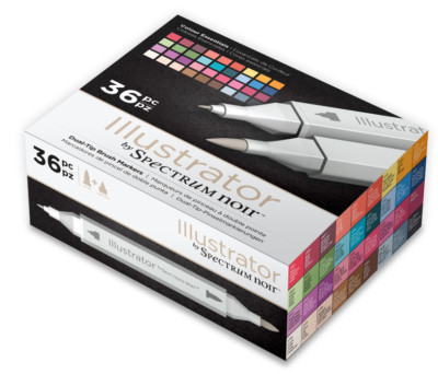 Spectrum Noir ILLUSTRATOR mischbare Künstlerstifte 36 Stück Farbe Essentials 40 % RABATT!