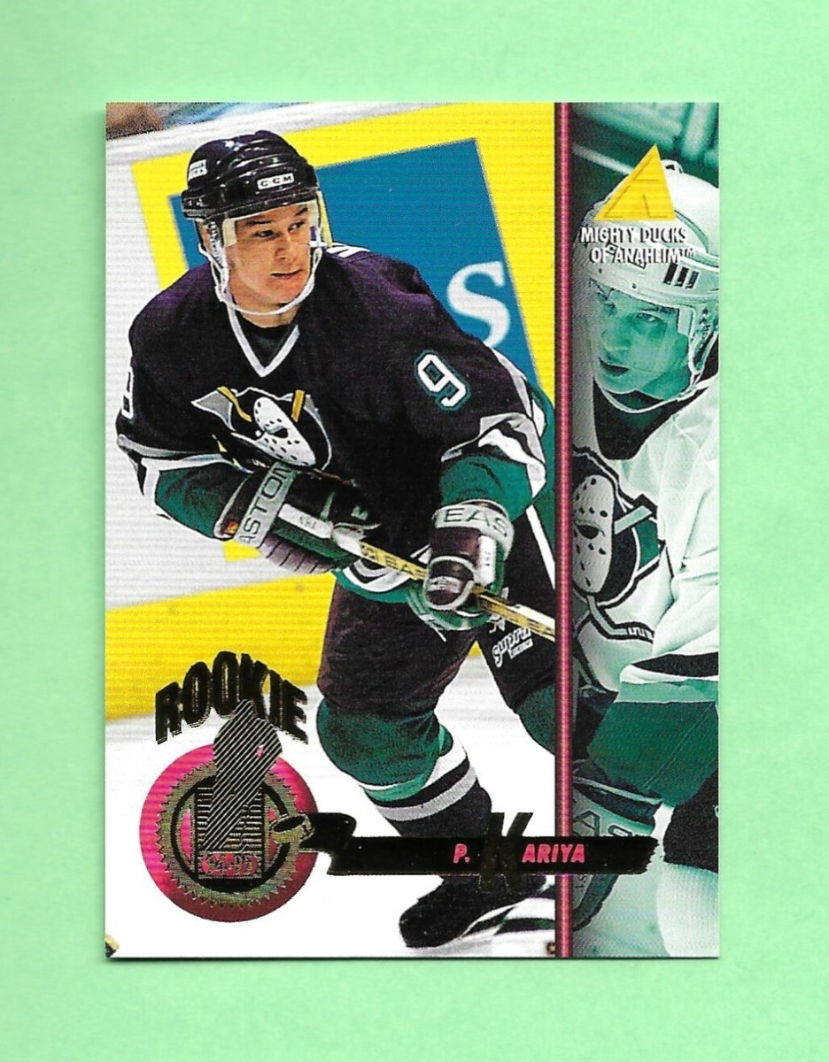 クマの牙☆プラクルアン　レア！本物保証カード付き1994年 94-95 Pinnacle ROOKIE RC Card # 265 PAUL KARIYA DUCKS EXCEPTIONAL