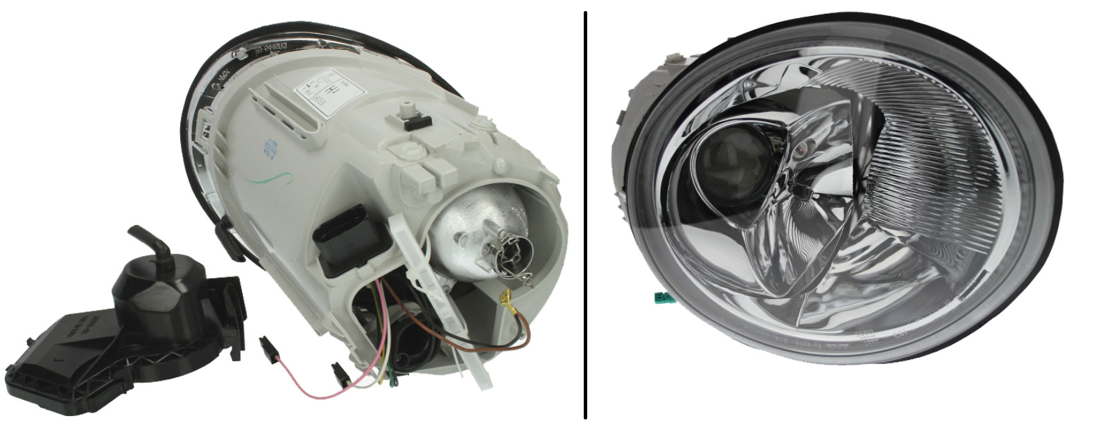 Phare avant droit VW New Beetle pour remplacer un éclairage usé de nuit