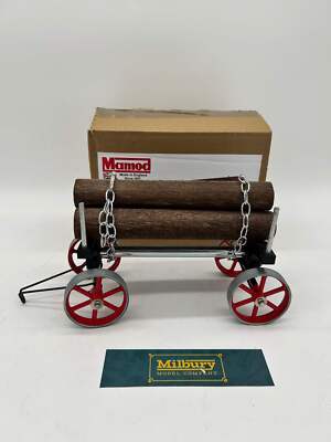 Live Steam Mamod Traction Engine Log Trailer Model Boxed