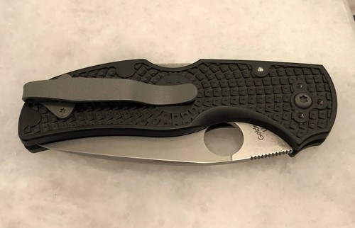 Titanium Deep Pocket Clip For Spyderco Native 5 FRN LW & Lil’ Native C230MBGP - Picture 8 of 9