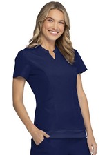 Navy HeartSoul Scrubs Split Neck Top HS765 NAYH