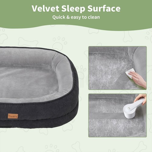 Tedi’s Orthopedic Dog Calming Bed Pet Memory Foam Mat Washable Waterproof Large - Picture 8 of 33