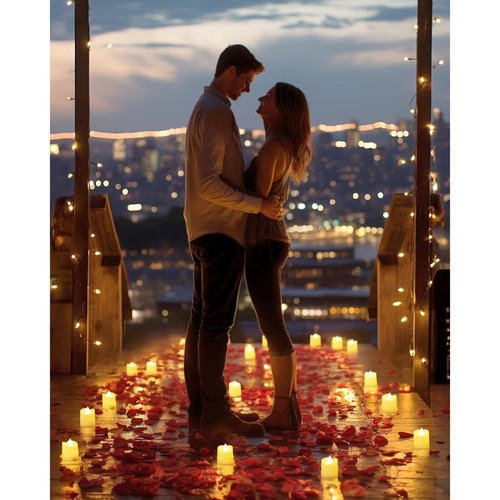 2x LED Lights Candles Free Battery Flickering Flameless Tealights Party Decor - Picture 10 of 10