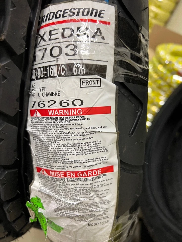 Neumático delantero moto GL1200 Bridgestone Excedra G703 Cruiser 130/90-16 076260 Foto 4 de 4