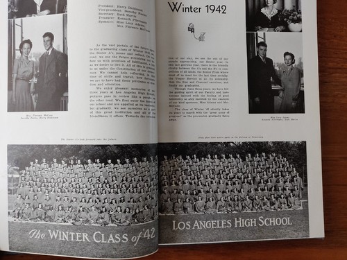 Los Angeles High School Class of Winter 1942 yearbook, the Blue and White - Picture 12 of 13