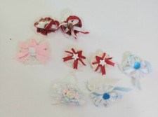Girls Flower Barrettes Homemade Lot