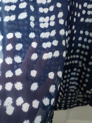 Free People Sheer Dress Coverup Navy Polka-dot Maxi Button | eBay