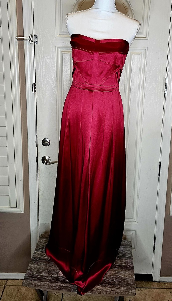 gianni bini satin dress Gianni Bini DANNIJO Helena Satin Two-Tone Scoop Neck Maxi Slip Dress Size 12