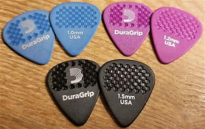 D'Addario Planet Waves DuraGrip, 2-1.5, 2-1.2, 2-1.0   6 Picks
