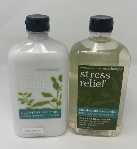 Bath & Body Works STRESS RELIEF Eucalyptus Spearmint Shampoo and Conditioner - Picture 2 of 2