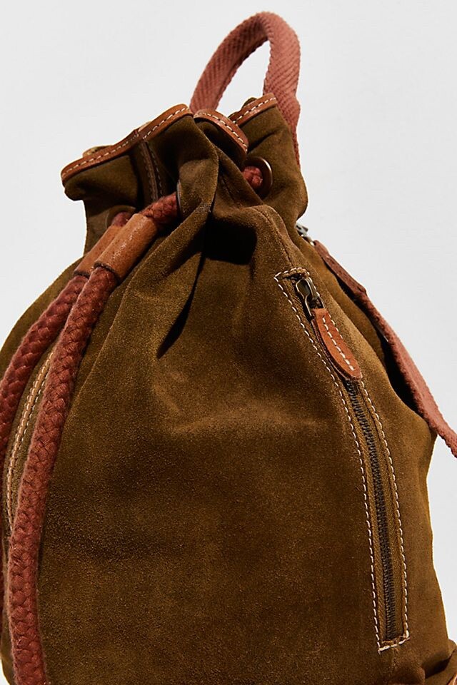 New Free People Varsity Suede Sling Backpack MSRP: $178  display picture 2