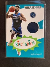 JAYLEN NOWELL - 2019 PANINI NBA HOOPS BASKETBALL RISE N SHINE Jersey Rookie Card