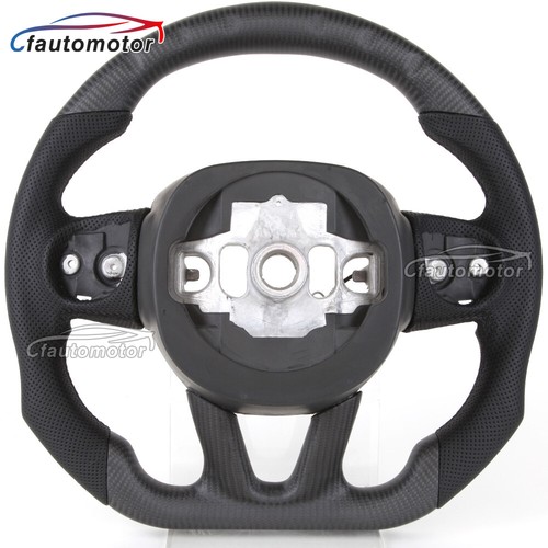 Matte Carbon Fiber LED Steering Wheel for 2015+ Dodge Charger Challenger SRT GT - Picture 3 of 10