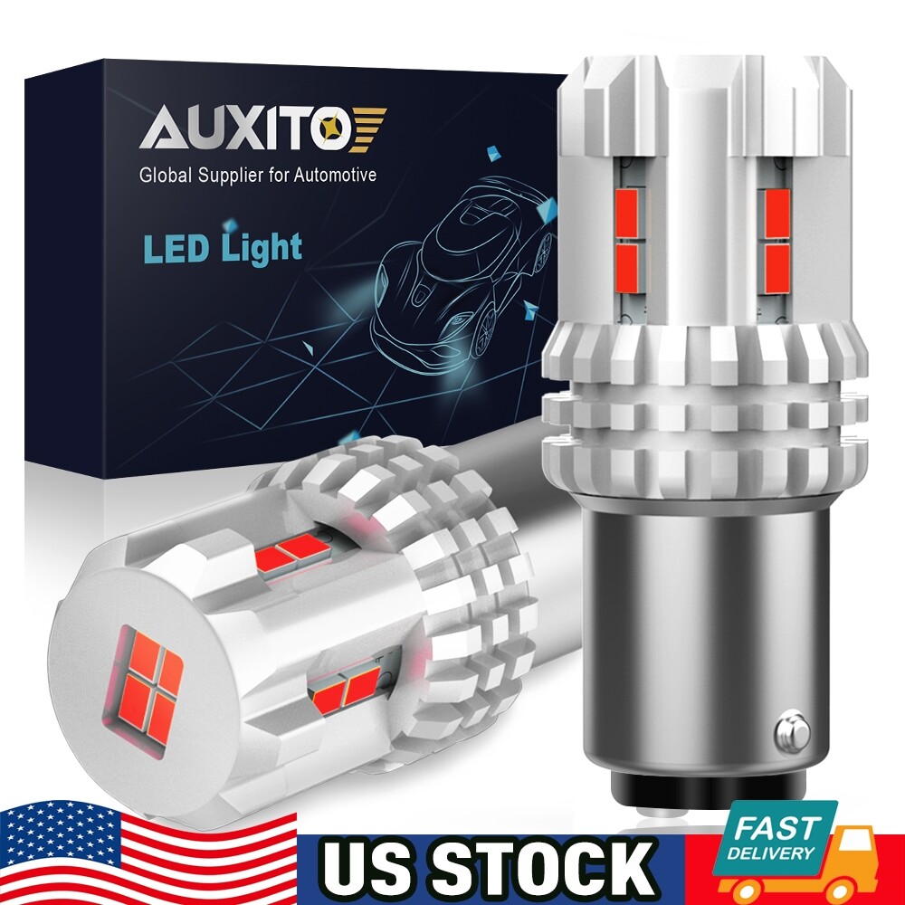 AUXITO 1157 LED Brake Tail Stop Light Bulbs Parking Pure Lamp Super Red Bright M
