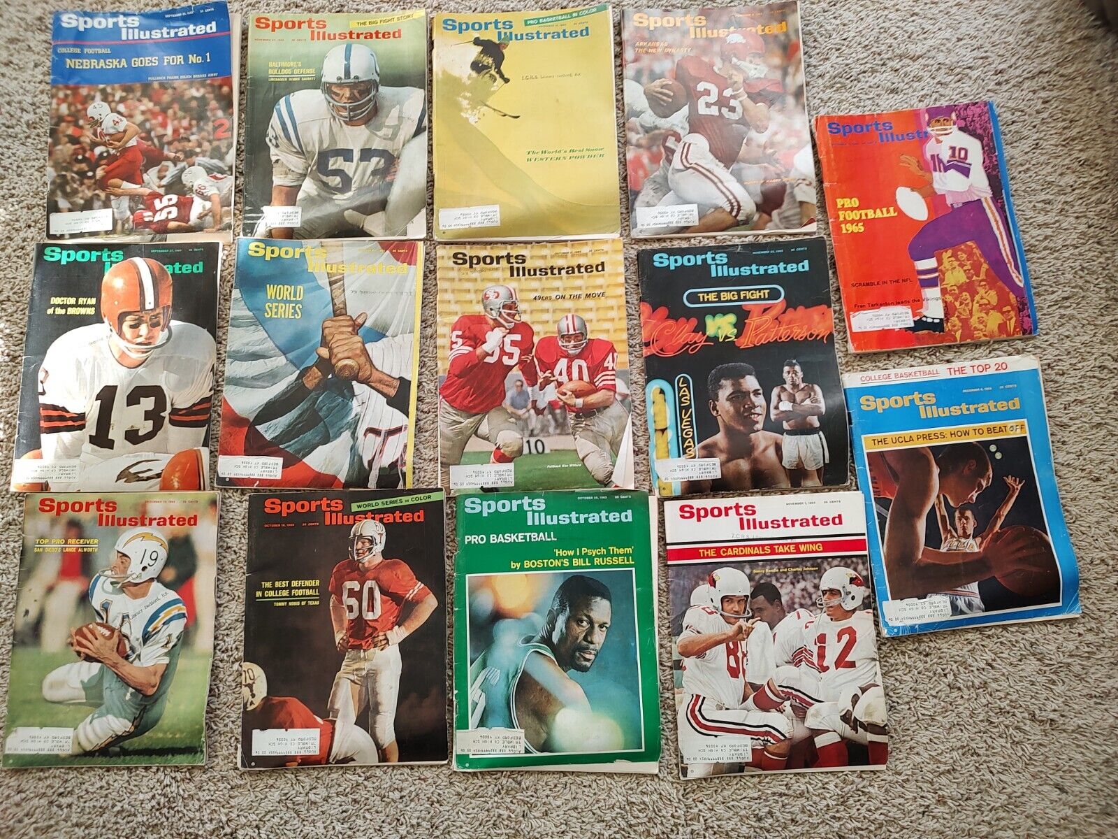 Vtg Sports Illustrated 1965 Magazines Lot Of 14
