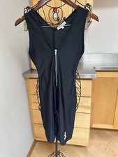 So Real Black V-Neck Bodysuit Size Small
