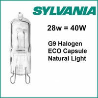Birne Sylvania Halogen Hi-Pin G9 2000H 28 W Pot 40W 230V Neu Dim