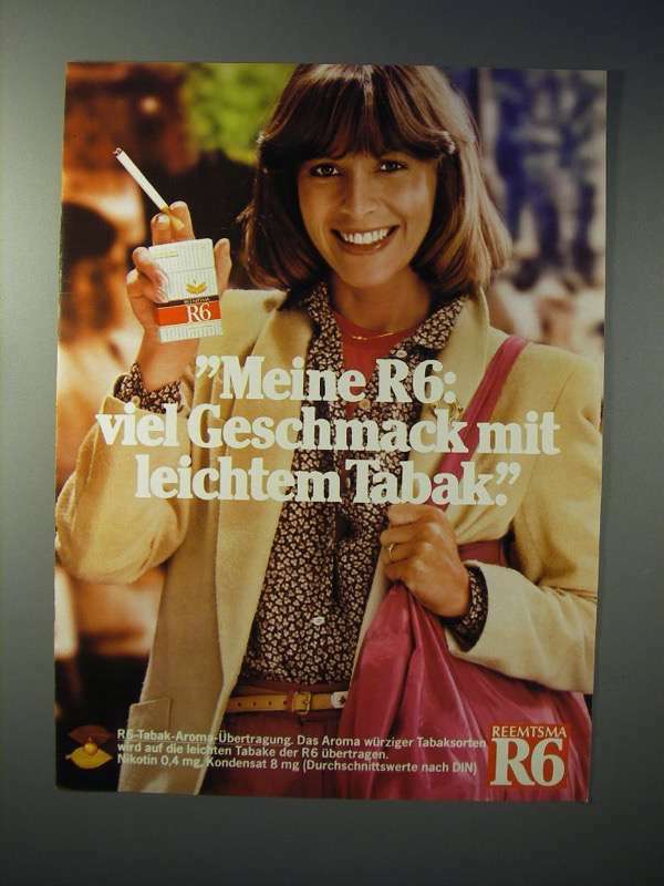 1979 Reemtsma R6 Cigarette Ad - in German