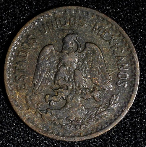 Mexico ESTADOS UNIDOS MEXICANOS Bronze 1914 Mo 1 Centavo wide date KM# 415 (446) - Picture 3 of 3