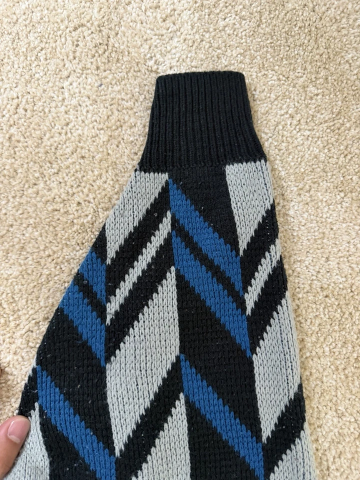 Cárdigan Suéter Vintage Para Hombre L CÓDIGO UNIFORME 100% LANA Retro Años 90 Azul Negro Foto 4 de 4