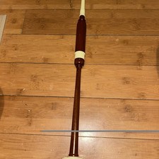 Vintage Wooden Bagpipe Practice Chanter 19  Rosewood Look