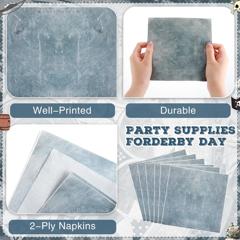 192 шт. средневековые пиратские принадлежности для вечеринок на Хэллоуин — одноразовая бумага олово — st... - Изображение 4 из 4