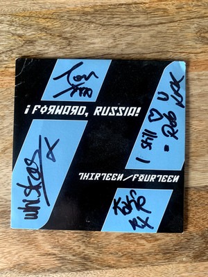 Forward Russia   Thirteen / Fourteen   7'' blue vinyl, signed by band, very rare