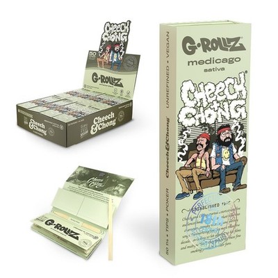 G-Rollz | Cheech & Chong(TM) 'Sofa' M. Sativa - 1 1/4 Size Papers + Tips (24s)