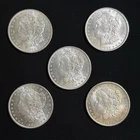 5 Lot - 1884-O/1885-O Morgan Silver Dollars - BU - 90% Silver