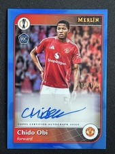 Chido Obi 2024-25 Topps Merlin UCC Blue Refractor Auto RC /150 AU-CO