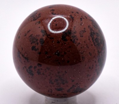 45mm Black Brown Mahogany Obsidian Sphere Polished Natural Minerla Ball - Mexico