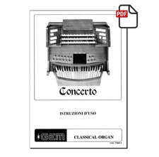 GEM CONCERTO User Use Instruction Manual in ITALIAN - sent in PDF file