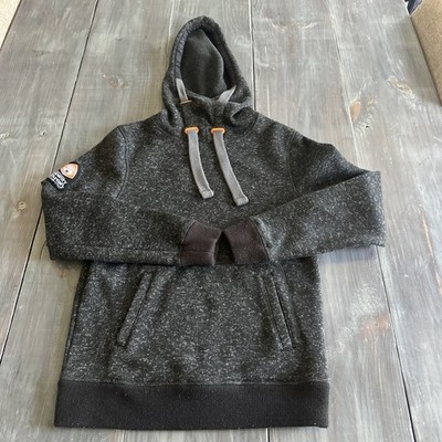 Superdry Mountain Storm Overhead Hoodie Cowl Neck Size M Gray