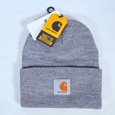 Carhartt- Knit Cuffed Beanie, Heather Grey, Model A18, One Size NWT