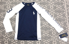 New Polo Ralph Lauren Little Boys UPF 40 Stretch Jersey Rash Guard - Size 4 / 4T
