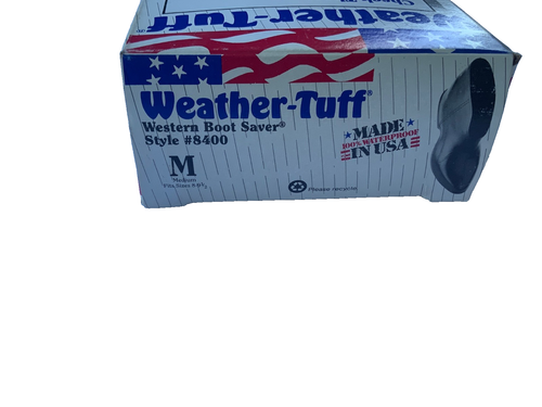 Vtg Tingley Weather-Tuff Western Boot Saver Black Over Shoe USA Sz M 8-9 1/2 - Picture 2 of 8