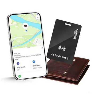 Wallet Tracker Card,MFi Certified Smart Tracker Compatible with iOS-Find My 