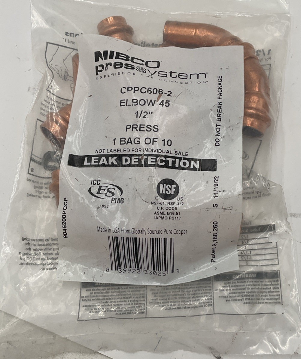 NIBCO CPPC606-2 1/2" 45° Elbow Press X Press Copper