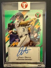 2025 Topps Pristine Joey Ortiz Auto Green Pulsar Refractor /150 Brewers PA-JO